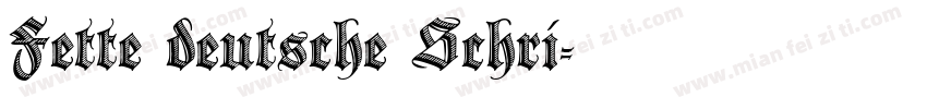 Fette deutsche Schri字体转换